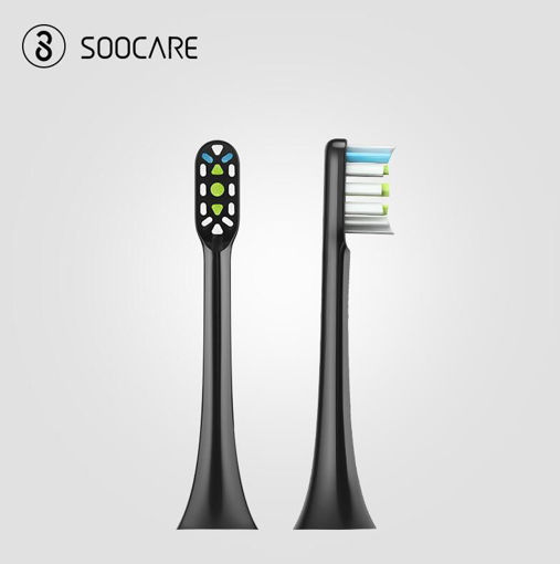 Immagine di 2Pcs Xiaomi SOOCAS-X3 ToothBrush Head Black for Smart Wireless Waterproof Electric Toothbrush