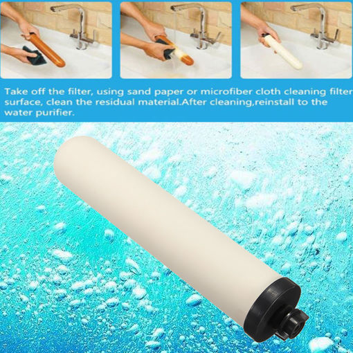 Immagine di 10 inch Ceramic Water Filter Candle Gravity Element Purifier Cleaning