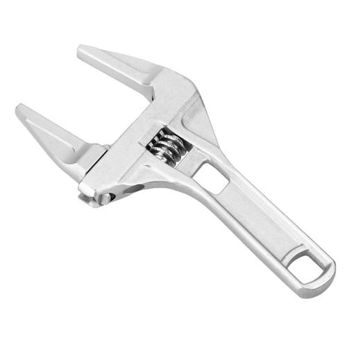 Immagine di 1pc Universal Snap Grip Wrench Aluminum Alloy Short Shank Large Opening Adjustable Wrench Spanner Bathroom Repair Tools