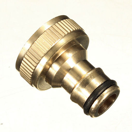 Immagine di 3/4 inch brass threaded garden hose water tap fittings solide connector