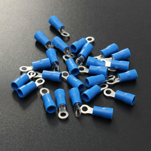 Immagine di 25PCS Blue Rubber PVC Terminals Insulated Ring Connector RC 1.5-2.5mm