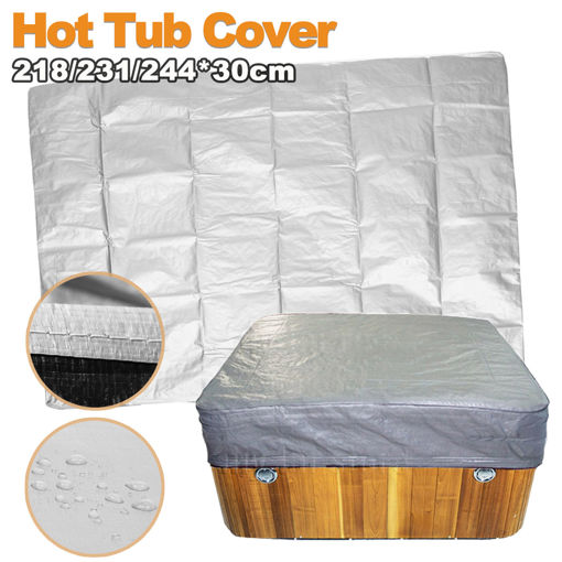 Immagine di 3 Style Large Durable UV Proof Spa Outdoor Bathtub Hot Tub Cover Guard Dust Cap