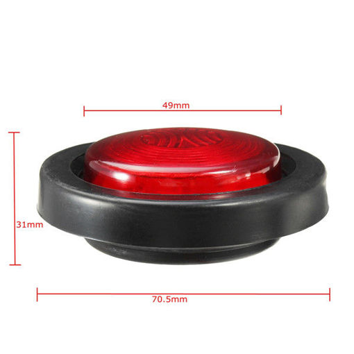 Picture of Round 6 LED Red Yellow Light Side Marker Truck Trailer Clearance Grommet Lamp