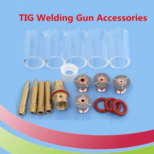 Picture of TIG Welding Gun Accessories Kits Copper Mouth Glass Cover For WP-17/18/26 Series