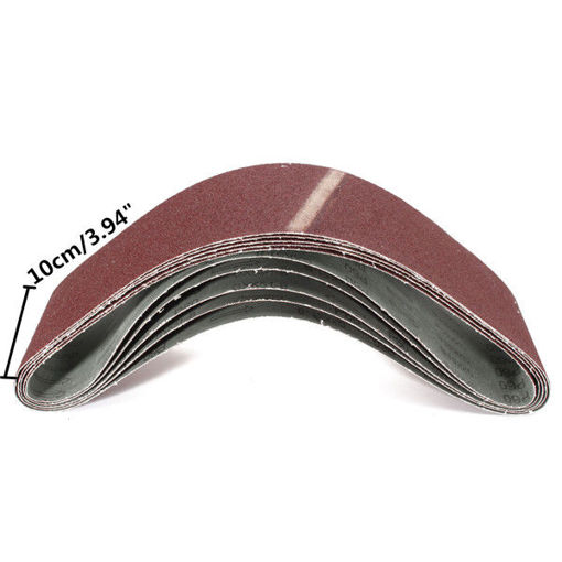 Immagine di 5pcs 60 Grit Sanding Belts 100x915mm Aluminum Oxide Abrasive Sanding Belts